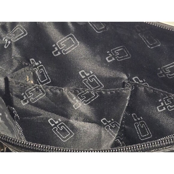 Vintage Guess Black Shoulder Bag Purse Y2K Logo Buckle Baguette Handbag Grunge - Picture 6 of 8